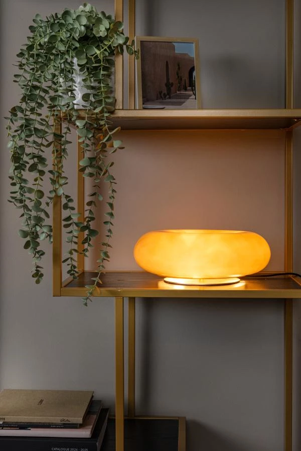 Lucide SENTINO - Lampe de table - Ø 29,5 cm - 3xG9 - Taupe - ambiance 1